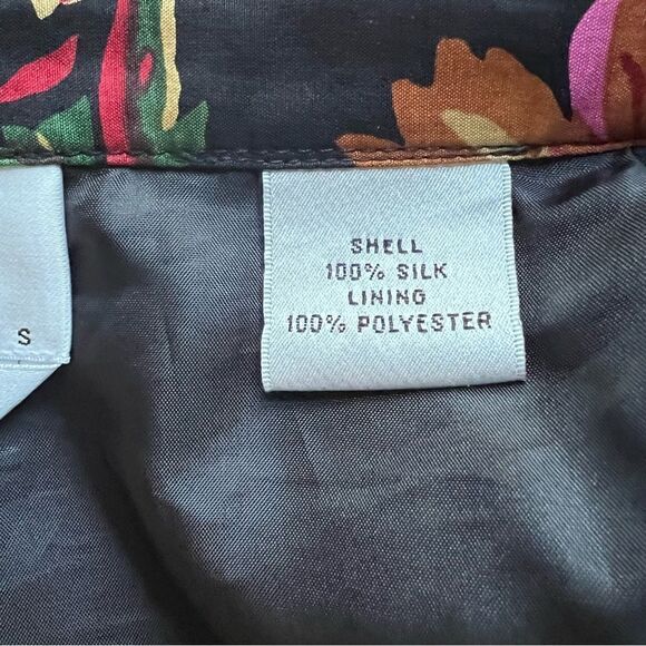 TALBOTS SILK skirt, Floral print, size 8 - Picture 3 of 5